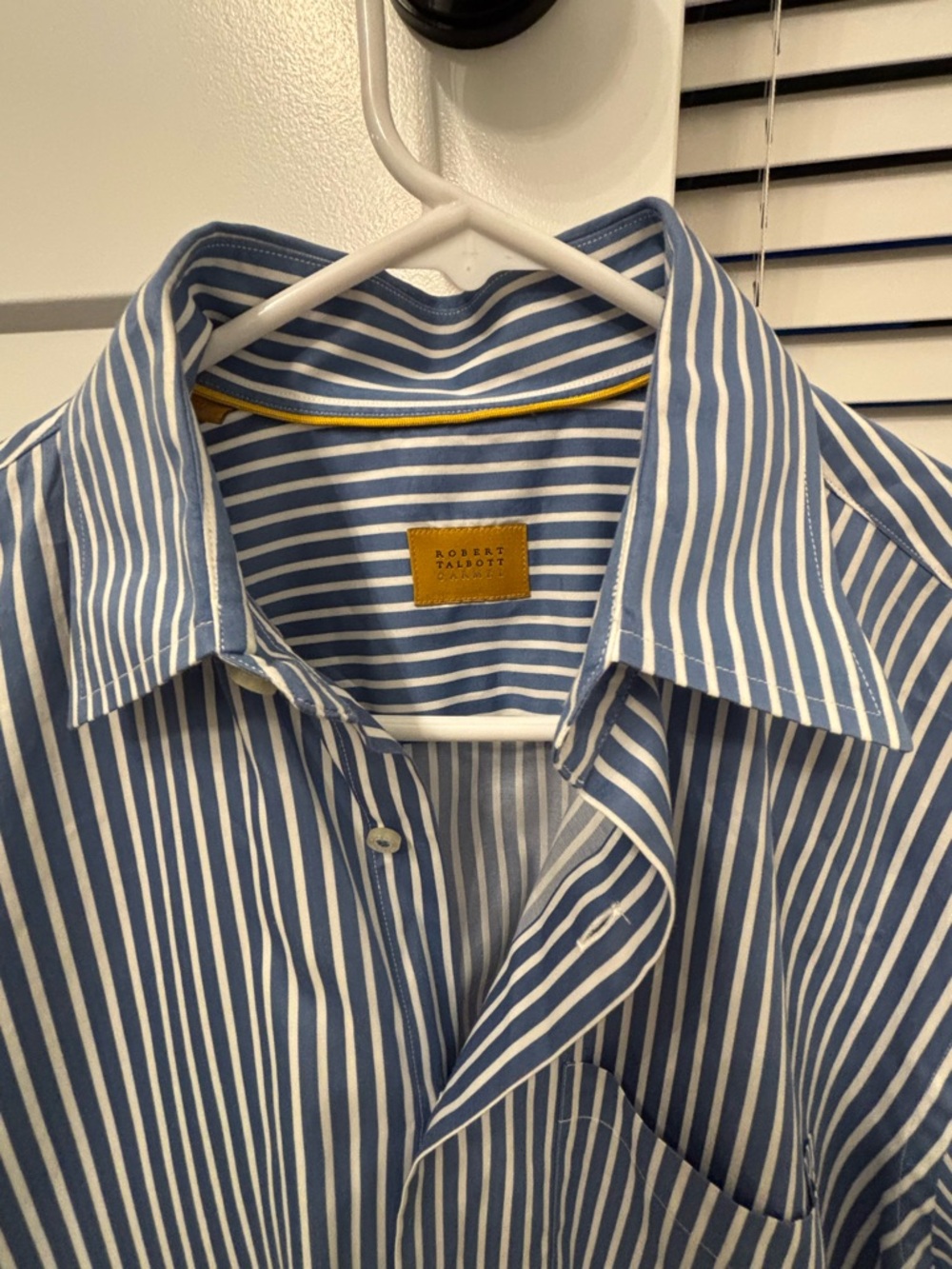 Robert Talbott Blue and White Striped Dress Shirt